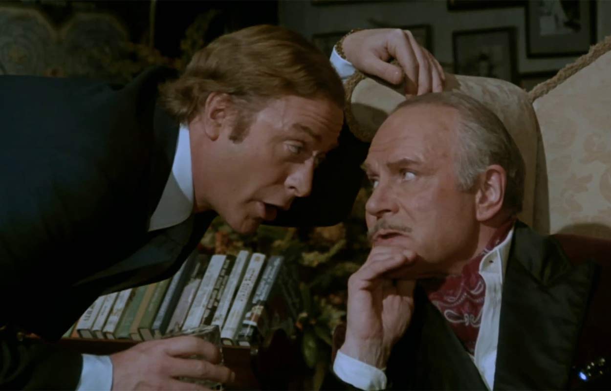 Michael Caine i "Sleuth - Spårhunden". 